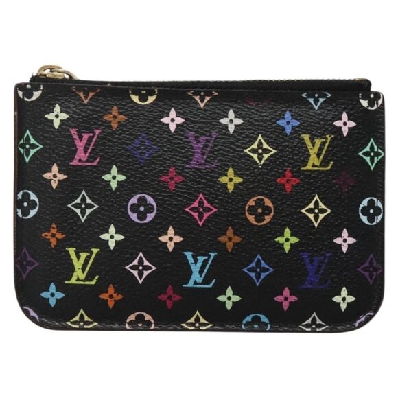 LOUIS VUITTON Multicolor Pochette Cles NM Coin Purse Black - Picture 3 of 15